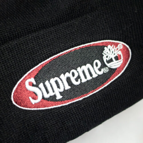 SUPREME TIMBERLAND BLACK BEANIE - Image 3