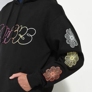 FLORISTRY STUDIOS FLOWERS BLACK HOODIE